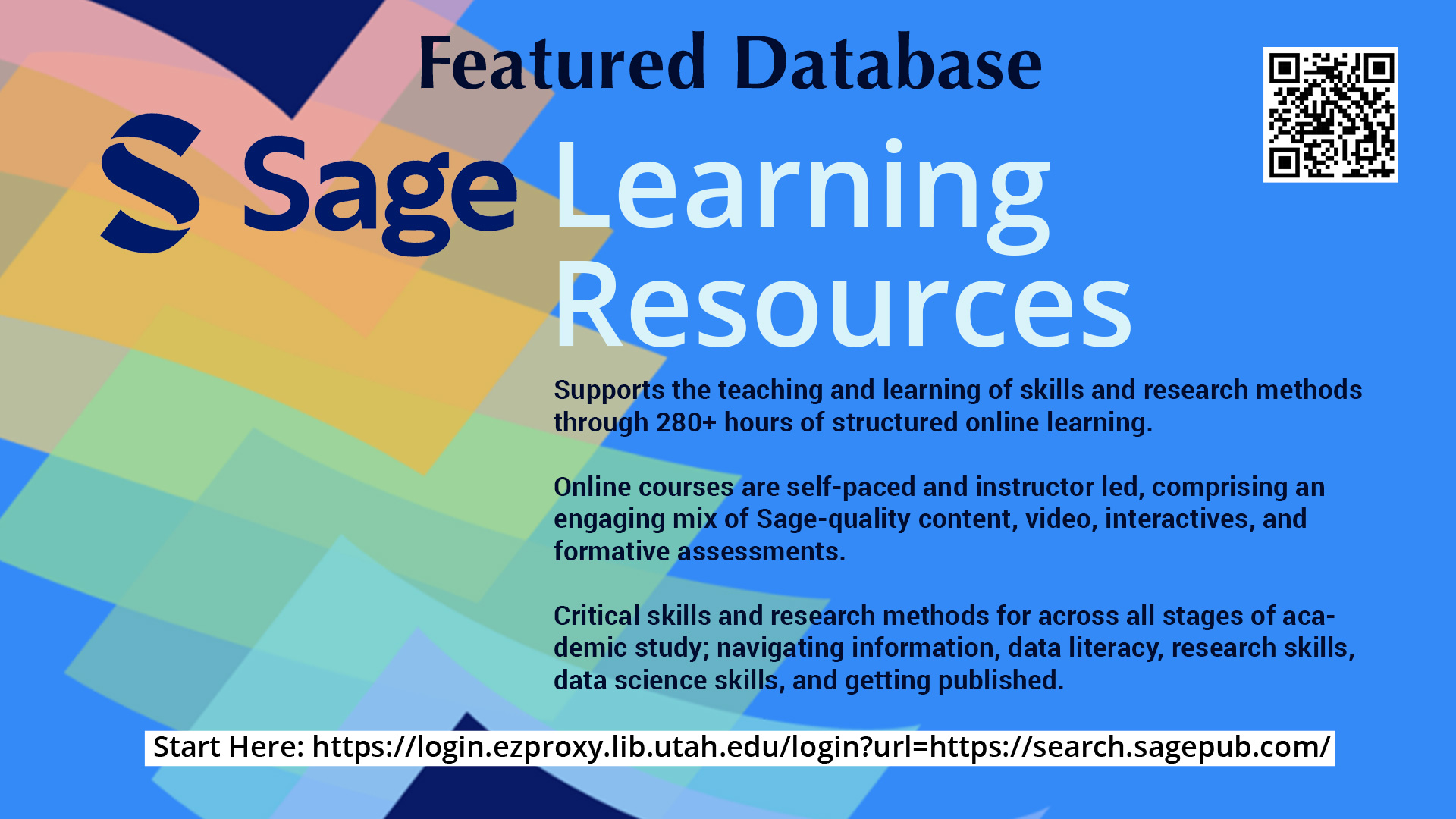 Sage Learning Resources, 280+ hours of structured online learning